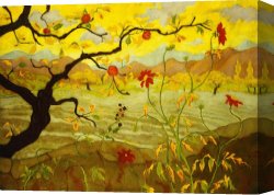 Paul Kruger (1825-1904) Canvas Prints - Apple Tree with Red Fruit by Paul Ranson