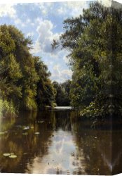 A Perfect Summer Day Canvas Prints - A Summer's Day by Peder Mork Monsted