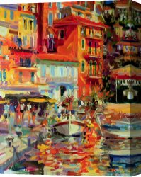 Reflection Canvas Prints - Reflections - Villefranche by Peter Graham