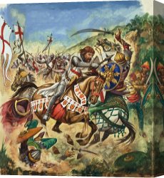 Richard Canvas Paintings - Richard the Lionheart during the Crusades by Peter Jackson