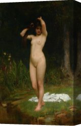 Hylas And The Nymphs Canvas Prints - A Woodland Nymph by Philip Hermogenes Calderon