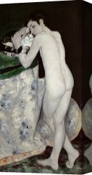 Boy Canvas Paintings - A Boy with a Cat by Pierre Auguste Renoir