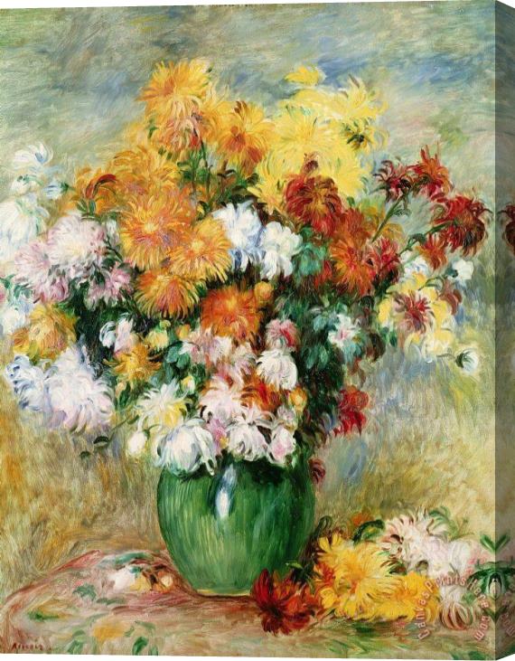 Pierre Auguste Renoir Bouquet of Chrysanthemums Stretched Canvas Print / Canvas Art Pierre Auguste Renoir Bouquet of Chrysanthemums Stretched Canvas Print / Canvas Art