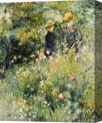 The Garden of Eden Canvas Prints - Conversation in a Rose Garden by Pierre Auguste Renoir