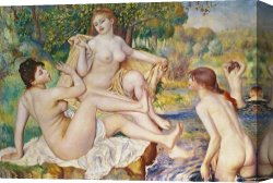Impressionism Canvas Prints - The Bathers by Pierre Auguste Renoir