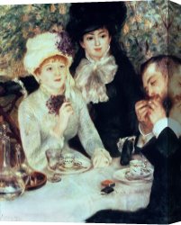The End of Dinner Canvas Prints - The End of Luncheon by Pierre Auguste Renoir