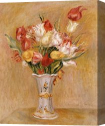 Cold Canvas Paintings - Tulips by Pierre Auguste Renoir