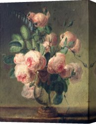 Redoute Canvas Paintings - Vase of Flowers by Pierre Joseph Redoute