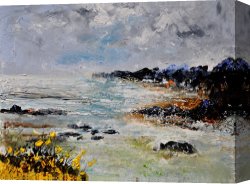 Seascapes Canvas Paintings - Seascape 452160 by Pol Ledent