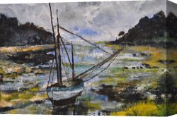 Seascapes Canvas Paintings - Seascape 692140 by Pol Ledent