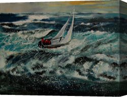 Seascapes Canvas Paintings - Seascape 97 by Pol Ledent