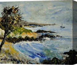 Seascapes Canvas Paintings - Seascape by Pol Ledent