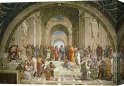 School Canvas Paintings - School of Athens from the Stanza della Segnatura by Raphael