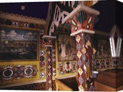 Beacon of Hope Canvas Prints - Hand Painted Murals on The Church Walls of Our Lady of Good Hope by Raymond Gehman