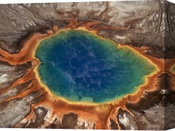 Woman at a Hot Spring Hotel Canvas Prints - Steaming Blue Hot Spring by Raymond Gehman