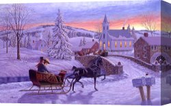 Richard Coeur De Lion on His Way to Jerusalem Canvas Prints - An Old Fashioned Christmas by Richard De Wolfe