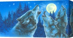 Richard Coeur De Lion on His Way to Jerusalem Canvas Prints - Moon Song by Richard De Wolfe