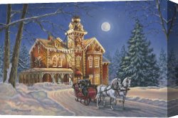 Richard Coeur De Lion on His Way to Jerusalem Canvas Prints - Moonlight Travelers by Richard De Wolfe