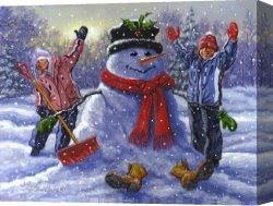 Richard Coeur De Lion on His Way to Jerusalem Canvas Prints - Snow Day by Richard De Wolfe