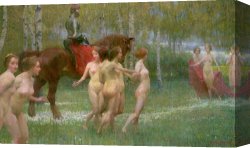 Richard Coeur De Lion on His Way to Jerusalem Canvas Prints - The Knights Dream by Richard Mauch