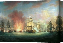 The Battle of Bannockburn Canvas Prints - The Moonlight Battle by Richard Paton