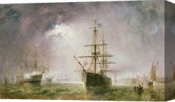 Swine, 19th Century Canvas Paintings - Half Mast High 19th Century by Robert Dudley