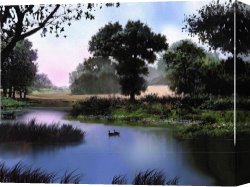 Goose Canvas Paintings - Goose pond by Robert Foster