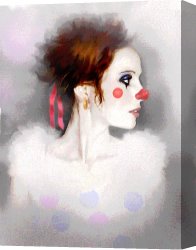 Lady Clown Canvas Prints - Lady Clown by Robert Foster