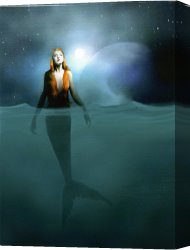 Fantasy Canvas Prints - Mermaid by Robert Foster
