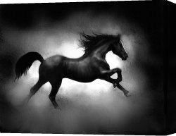 Horse Race Canvas Paintings - Running Horse by Robert Foster