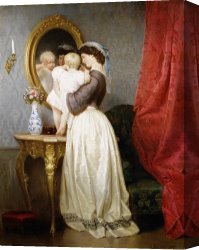 Reflection Canvas Prints - Reflections of Maternal Love by Robert Julius Beyschlag
