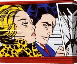 Transportation Canvas Prints - In The Car 1963 by Roy Lichtenstein