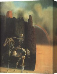Nubian Horseman at The Gallop Canvas Paintings - The Horseman of Death by Salvador Dali