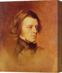 Alfred Dedreux Or De Dreux Canvas Paintings - Portrait of Alfred Lord Tennyson by Samuel Laurence
