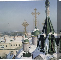 School Canvas Paintings - View from a Window of the Moscow School of Painting by Sergei Ivanovich Svetoslavsky