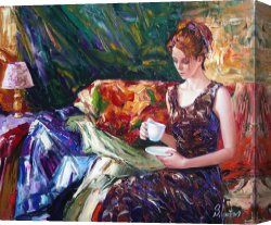 The Evening Canvas Prints - Evening coffee by Sergey Ignatenko