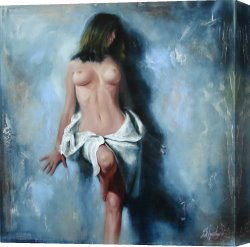 Cold Canvas Paintings - The cold senses by Sergey Ignatenko