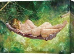 Summer Canvas Prints - The dream in summer garden by Sergey Ignatenko