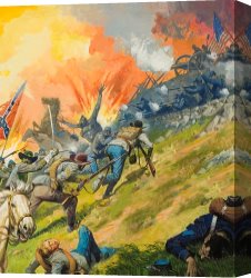 The Battle of Bannockburn Canvas Prints - The Battle of Gettysburg by Severino Baraldi