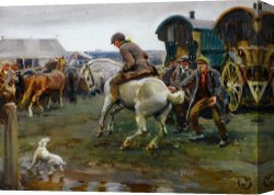 Ancient Canvas Paintings - An Ancient Rebel by Sir Alfred James Munnings