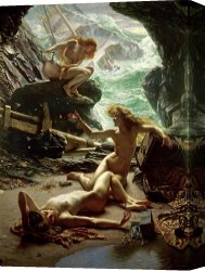 John Canvas Paintings - The Cave of the Storm Nymphs by Sir Edward John Poynter