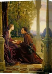 The End of Dinner Canvas Prints - The End of the Quest by Sir Frank Dicksee