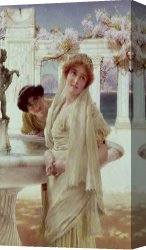 Sir Lawrence Alma-tadema Canvas Paintings - A Difference of Opinion by Sir Lawrence Alma-Tadema