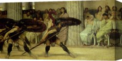 Sir Lawrence Alma-tadema Canvas Paintings - Pyrrhic Dance by Sir Lawrence Alma-Tadema