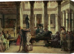 Sir Lawrence Alma-tadema Canvas Paintings - Roman Art Lover by Sir Lawrence Alma-Tadema