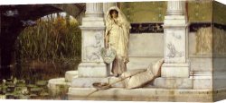 Sir Lawrence Alma-tadema Canvas Paintings - Roman Fisher Girl by Sir Lawrence Alma-Tadema