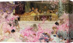 Sir Lawrence Alma-tadema Canvas Paintings - Study for The Roses of Heliogabulus by Sir Lawrence Alma-Tadema