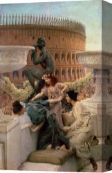 Sir Lawrence Alma-tadema Canvas Paintings - The Coliseum by Sir Lawrence Alma-Tadema
