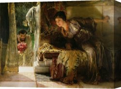 Sir Lawrence Alma-tadema Canvas Paintings - Welcome Footsteps by Sir Lawrence Alma-Tadema