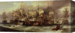 The Battle of Bannockburn Canvas Prints - Battle of Cape St Vincent by Sir William Allan